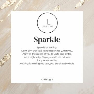 card with sparkle necklace containing a message to the receiver 